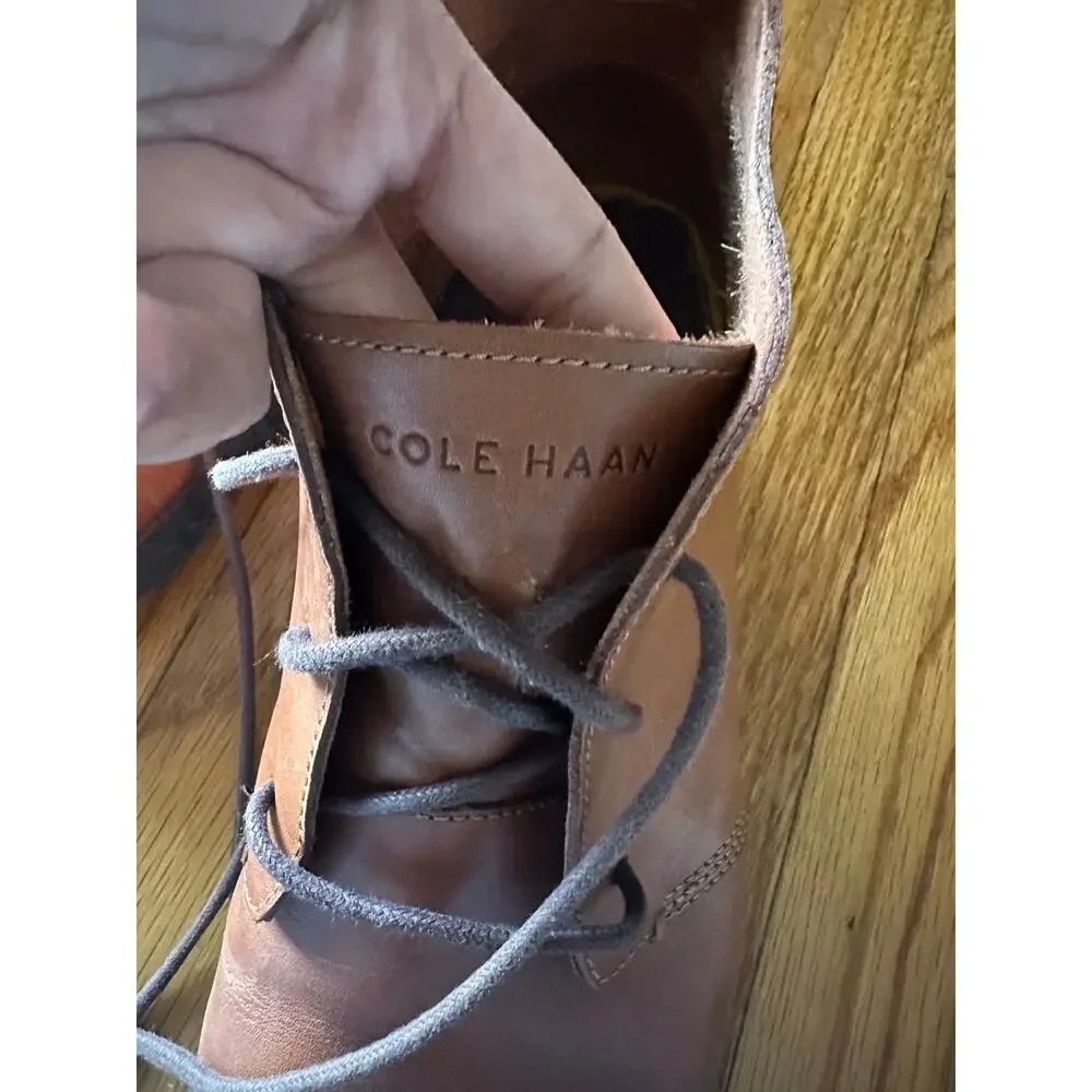 Cole Haan Zerogrand Chukka Boots Brown Leather Men’s 11.5M Lightweight